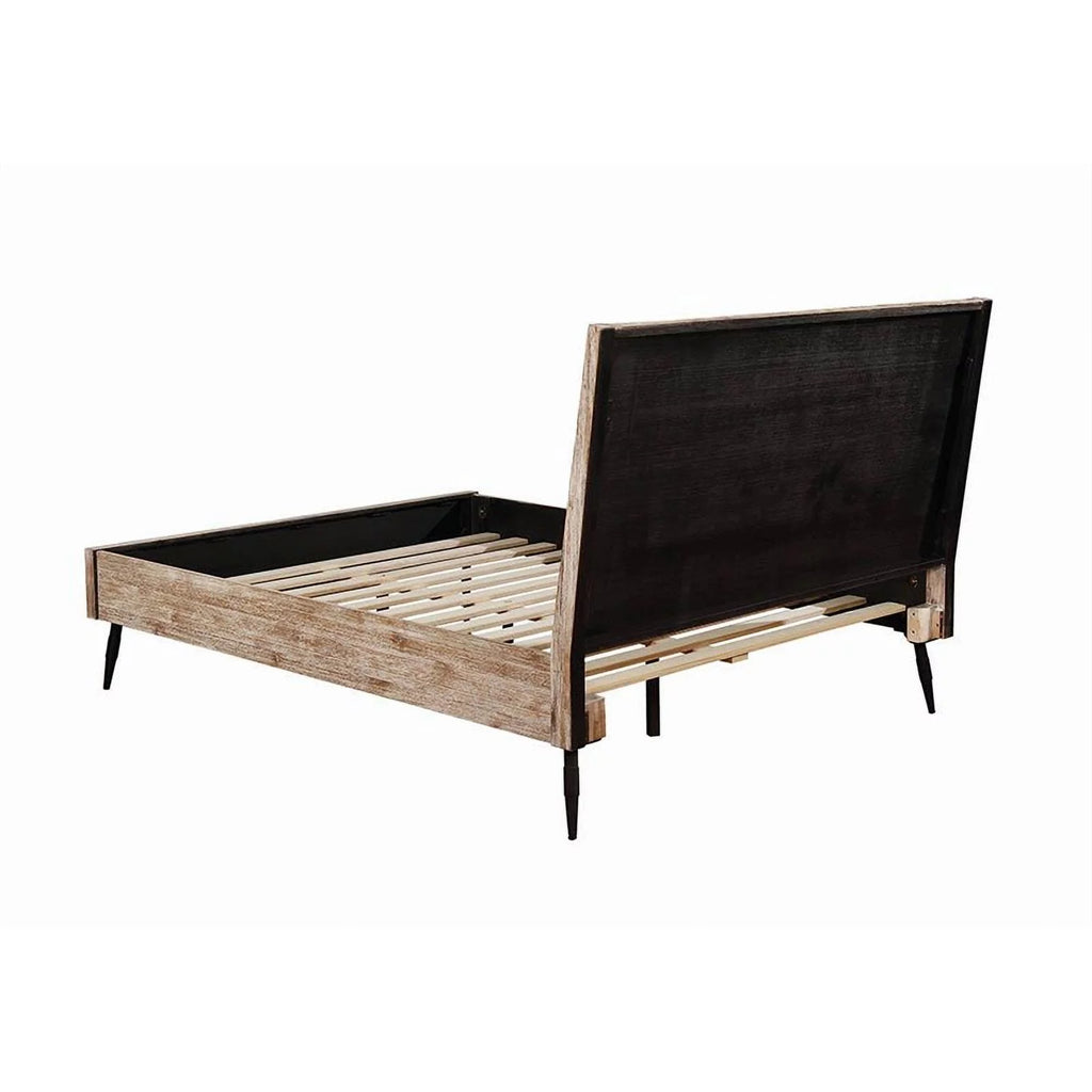 5-piece Brown Wood Queen Bedroom Set P629