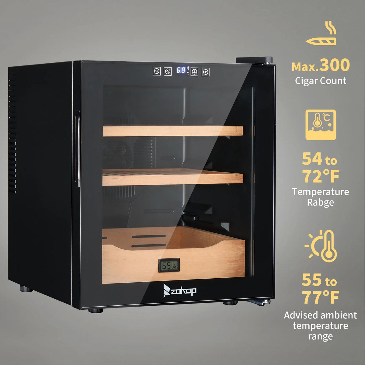 50L Cooling Heating Cigar Humidor 300 Counts H182