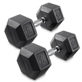 45 lb Rubber Coated Hex Dumbbell Pair H5061