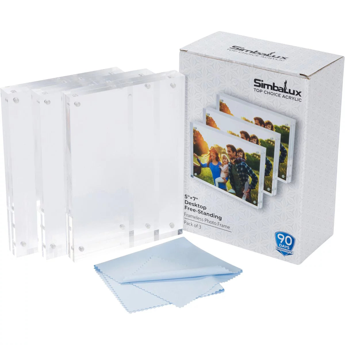 Magnetic Acrylic Photo Frame 5 in x 7 in Clear Pack of 3 R22587
