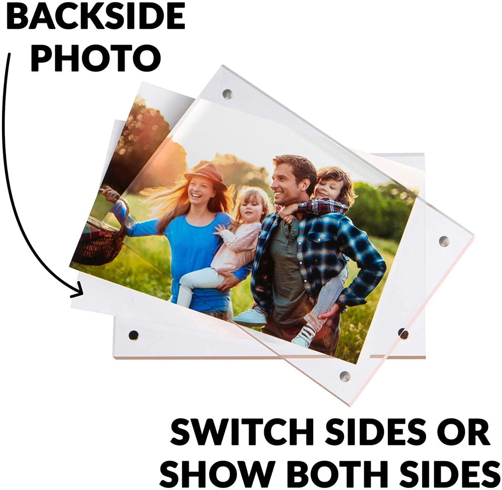 Magnetic Acrylic Photo Frame 5 in x 7 in Clear Pack of 3 R22587