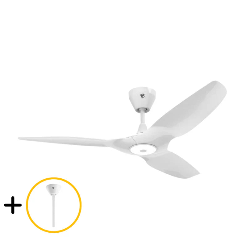 White Outdoor Ceiling Fan with Downrod R4881