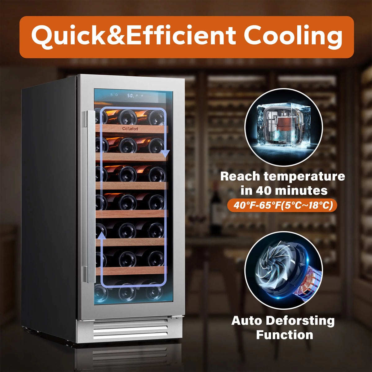 15 inch 33 Bottle Wine Cooler H7747