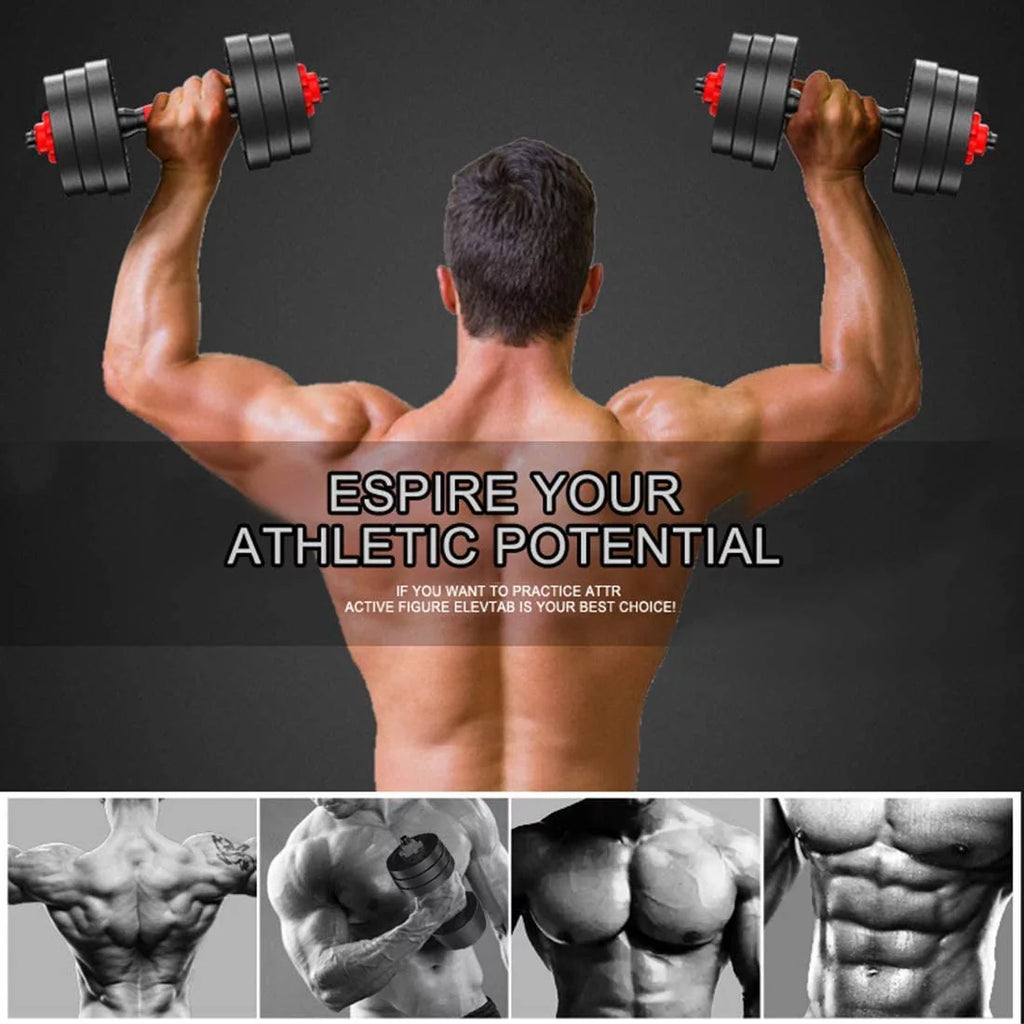 Adjustable Dumbbell Set 66 LBS Black H848