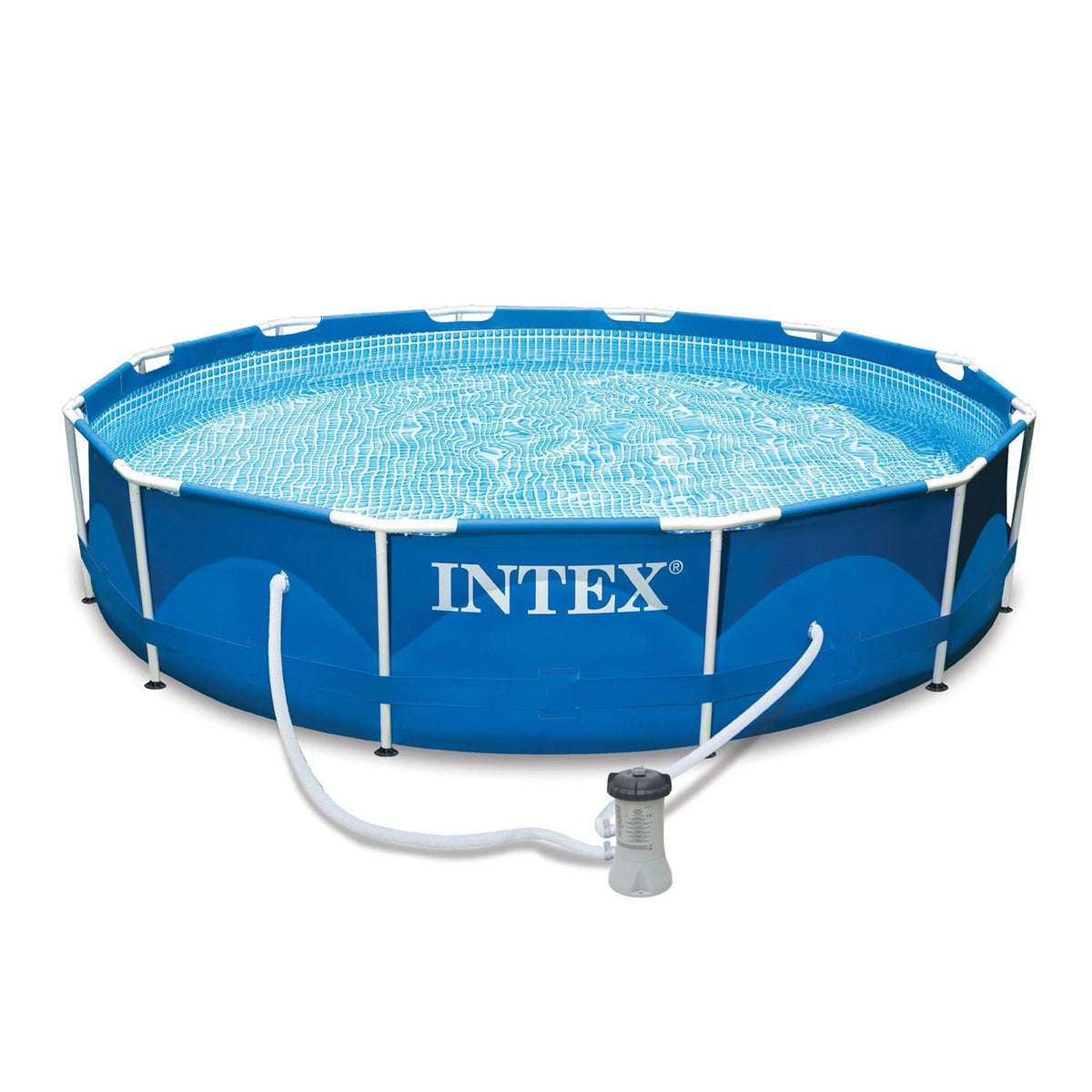 12' x 30" Metal Frame Above Ground Swimming Pool with Filter Pump L900