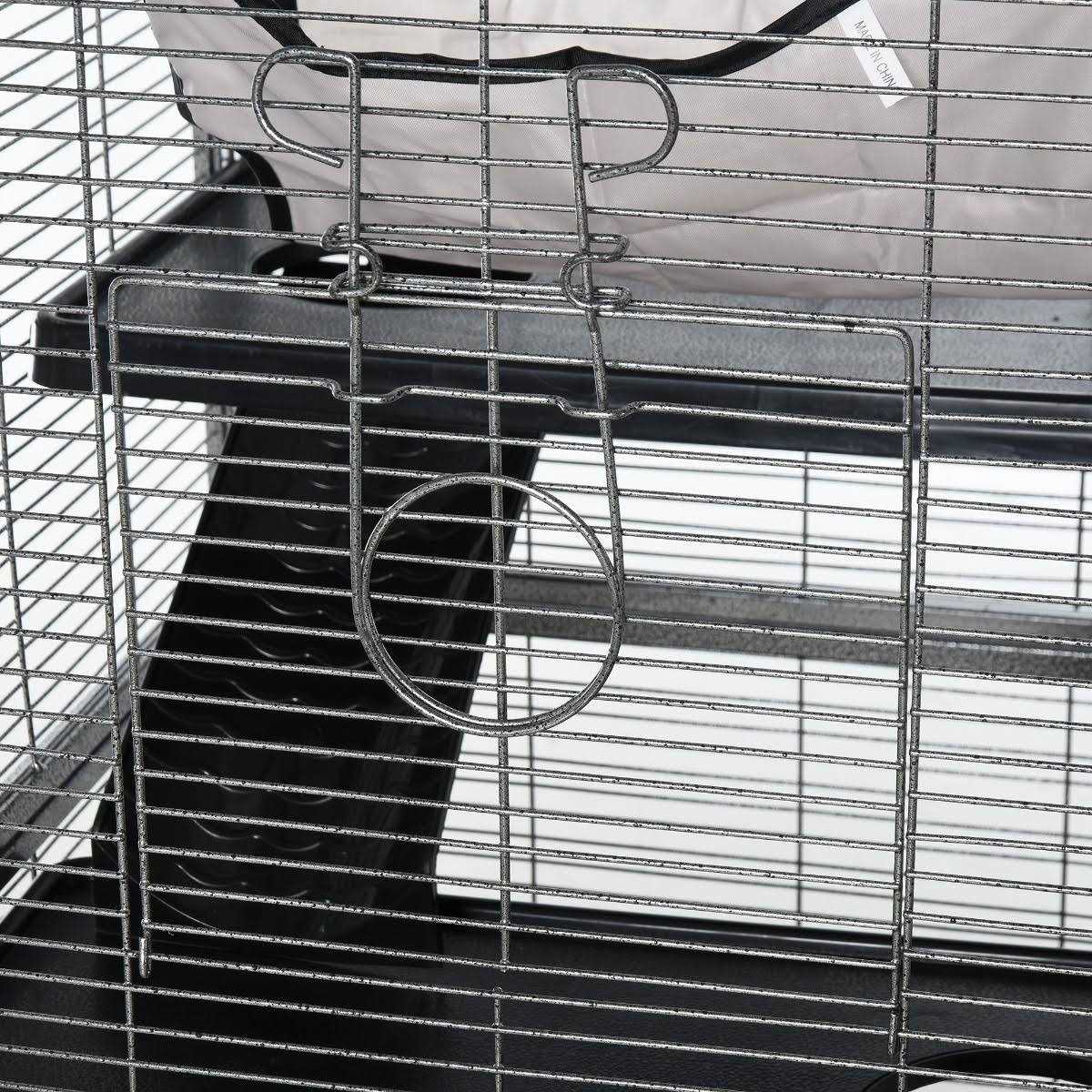 Small Animal Cage with Wheels, Hammock, 4 Platforms and Removable Tray S5917