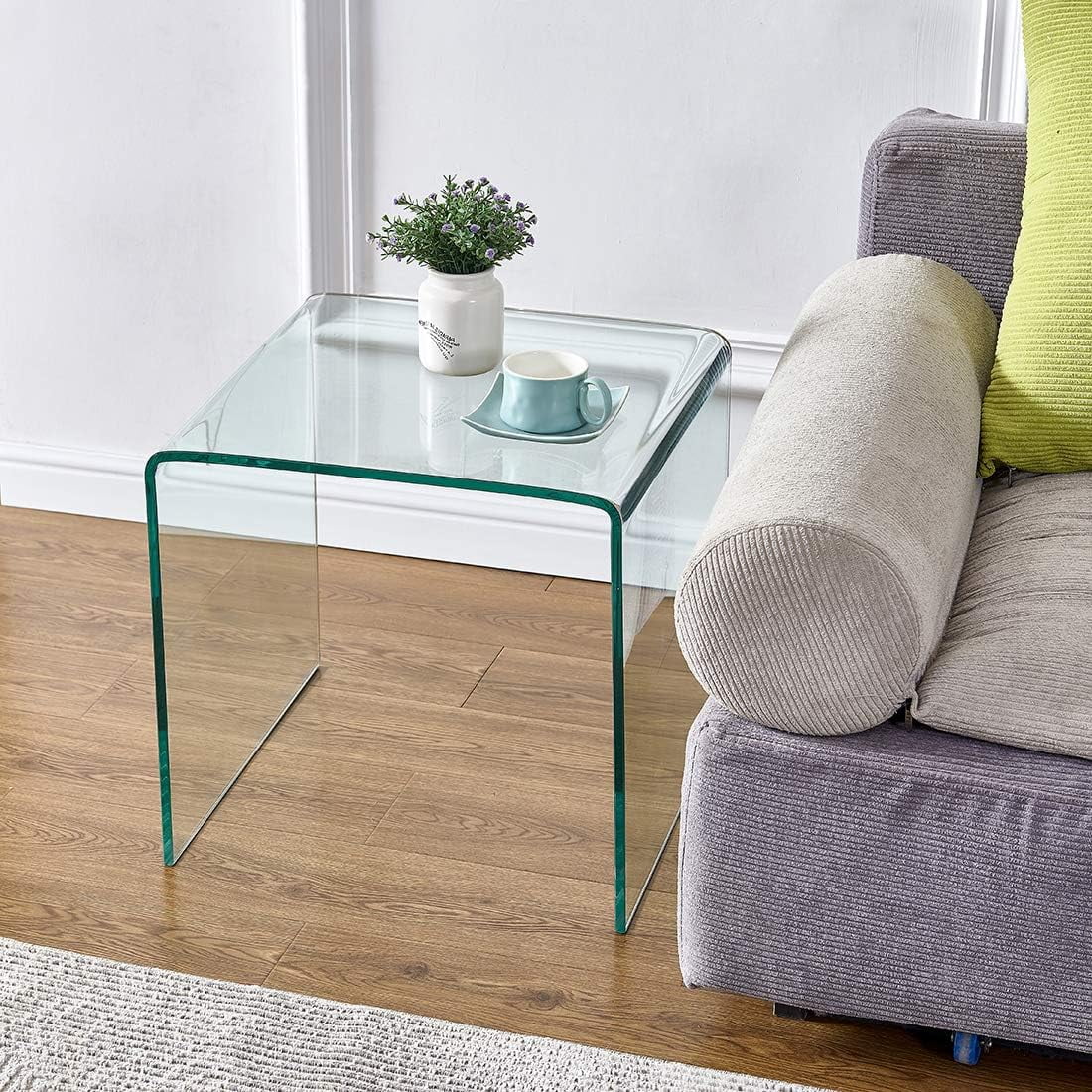 Glass End Side Table Nightstand Bedside Table Coffee Table I4601