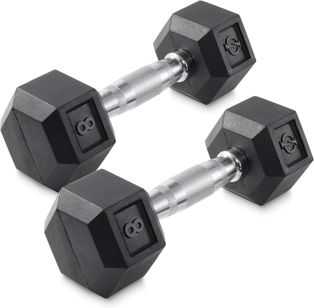 45 lb Rubber Coated Hex Dumbbell Pair H5061