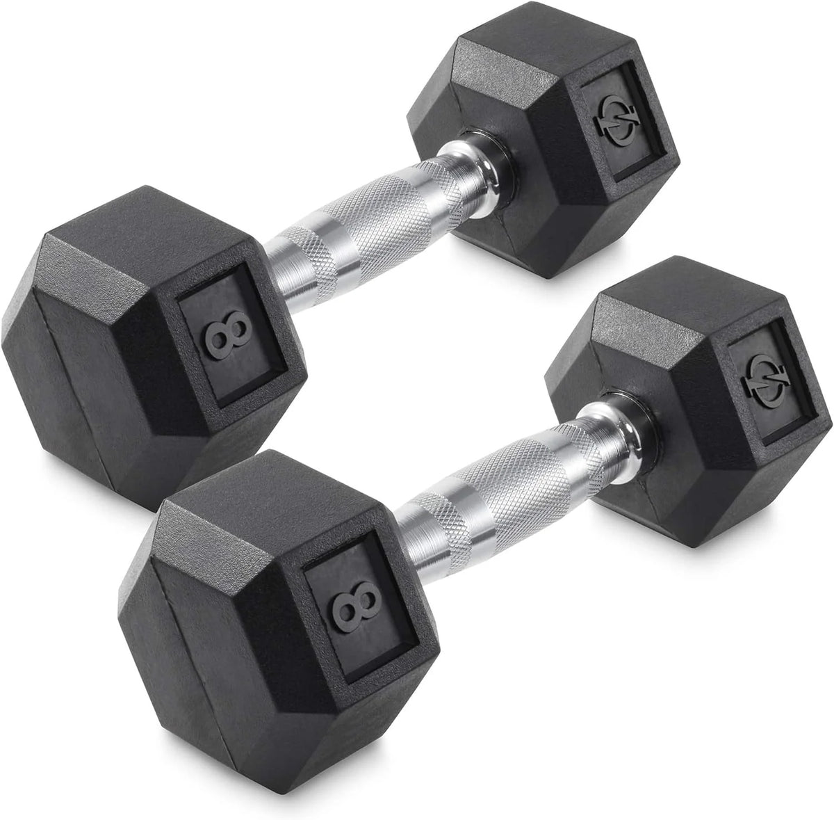 45 lb Rubber Coated Hex Dumbbell Pair H5061