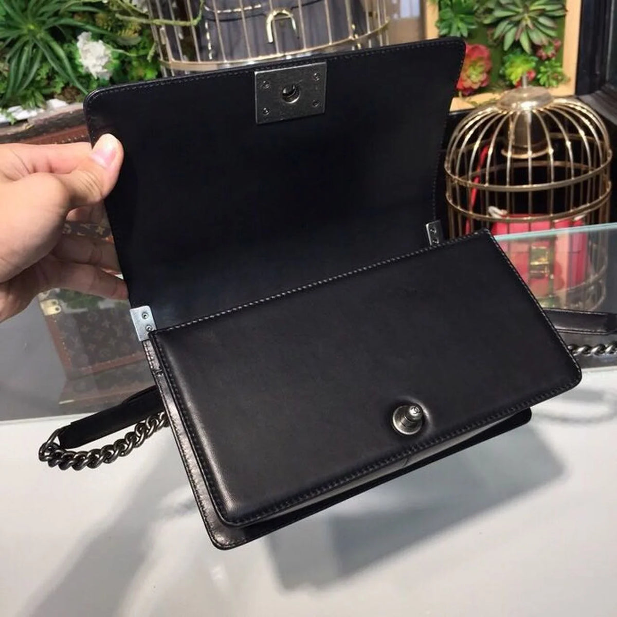 Black Shoulder And Crossbody Handbag W997