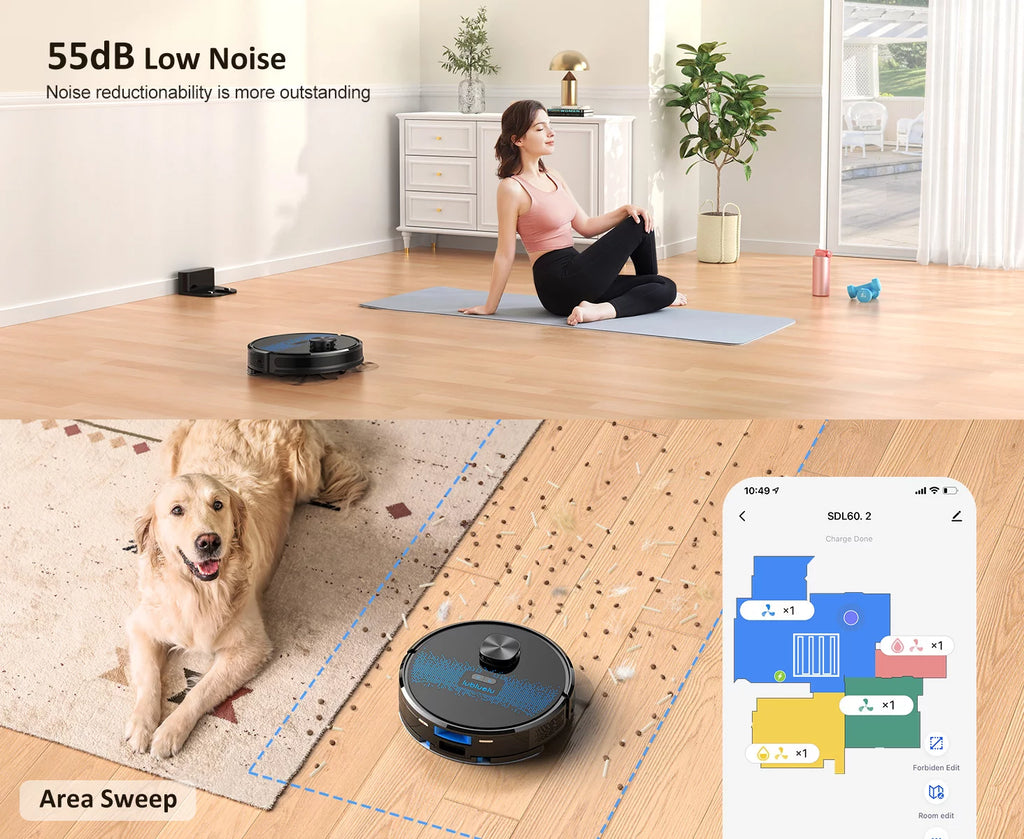 Robot Vacuum and Mop with 3000Pa Suction C3820