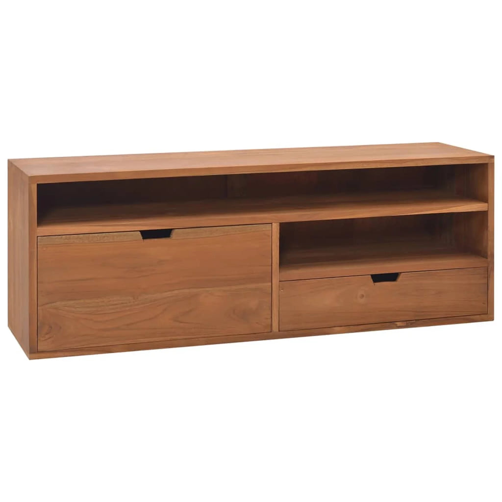 Teak Wood TV Cabinet with Storage Drawers and Shelf G4703