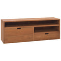 Teak Wood TV Cabinet with Storage Drawers and Shelf G4703