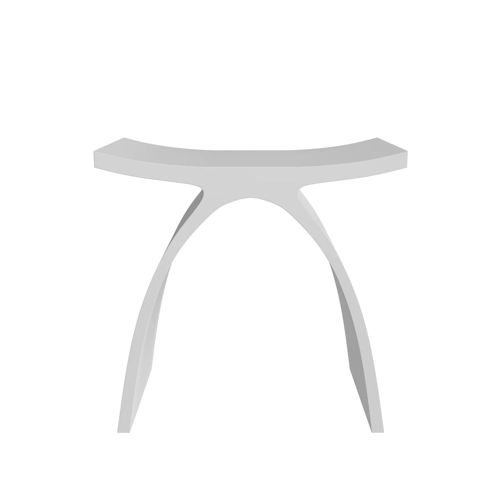 Matte White Solid Surface Bathroom Stool V56705