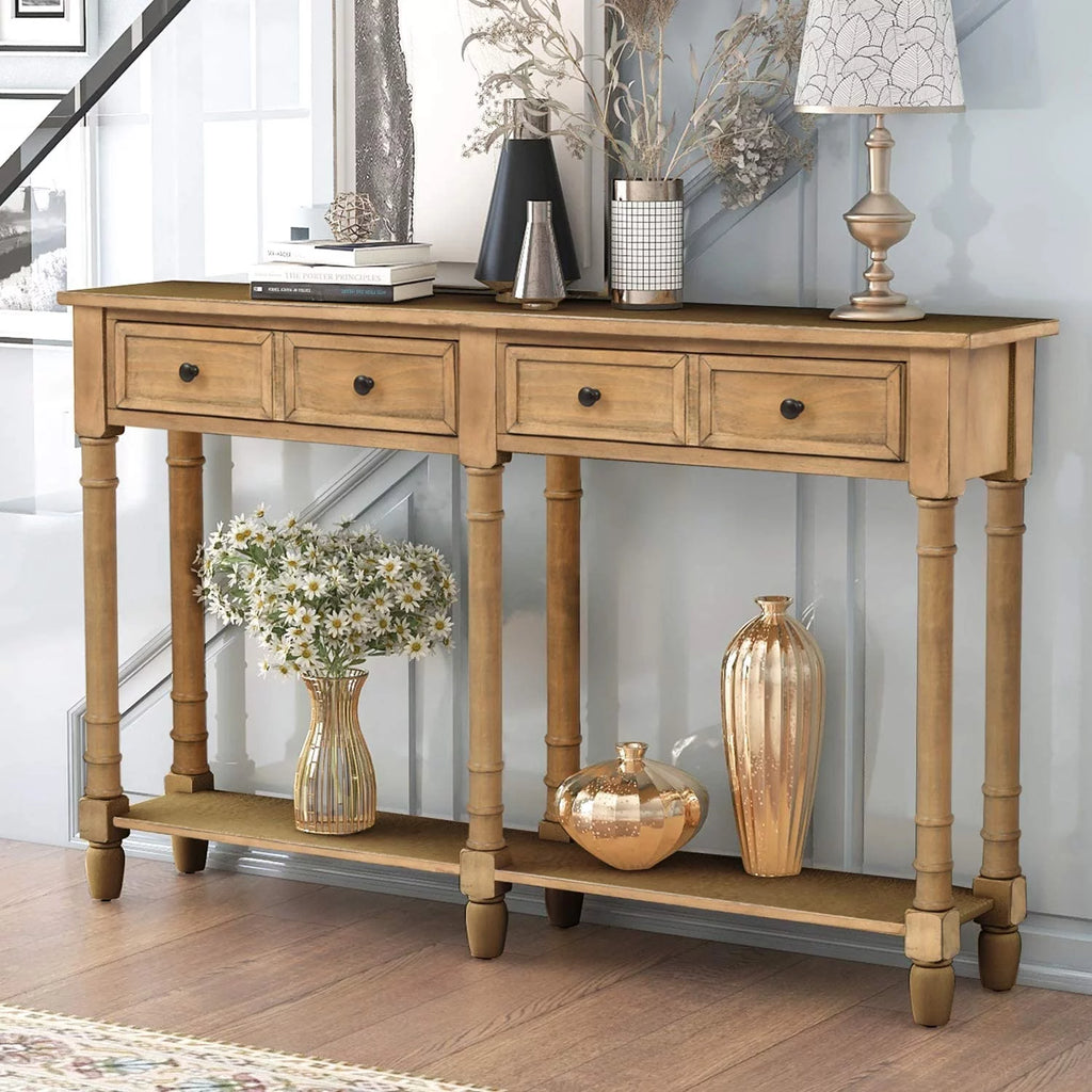 Console Table with Drawers and Shelf D6544