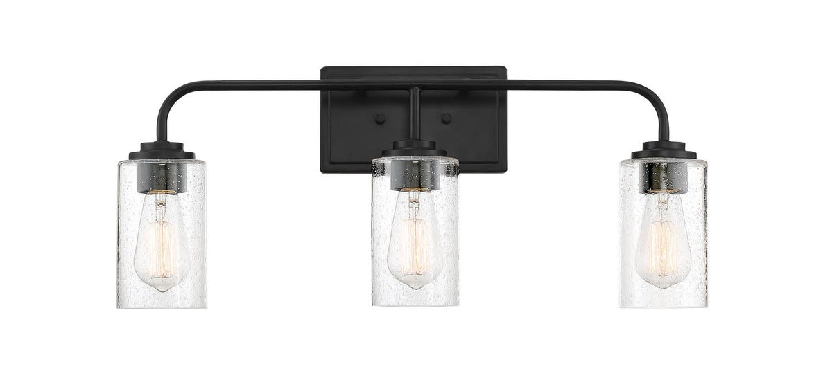Three Light Bath Bar Matte Black A212416