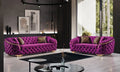 Purple Velvet Sofa & Loveseat W22421