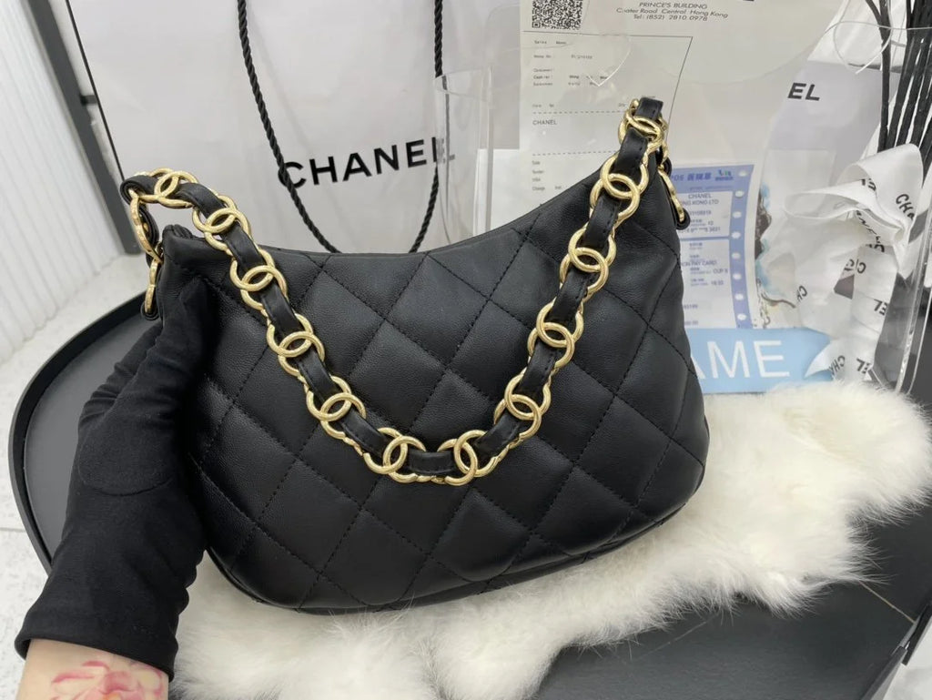 Black Hobo Handbag A212