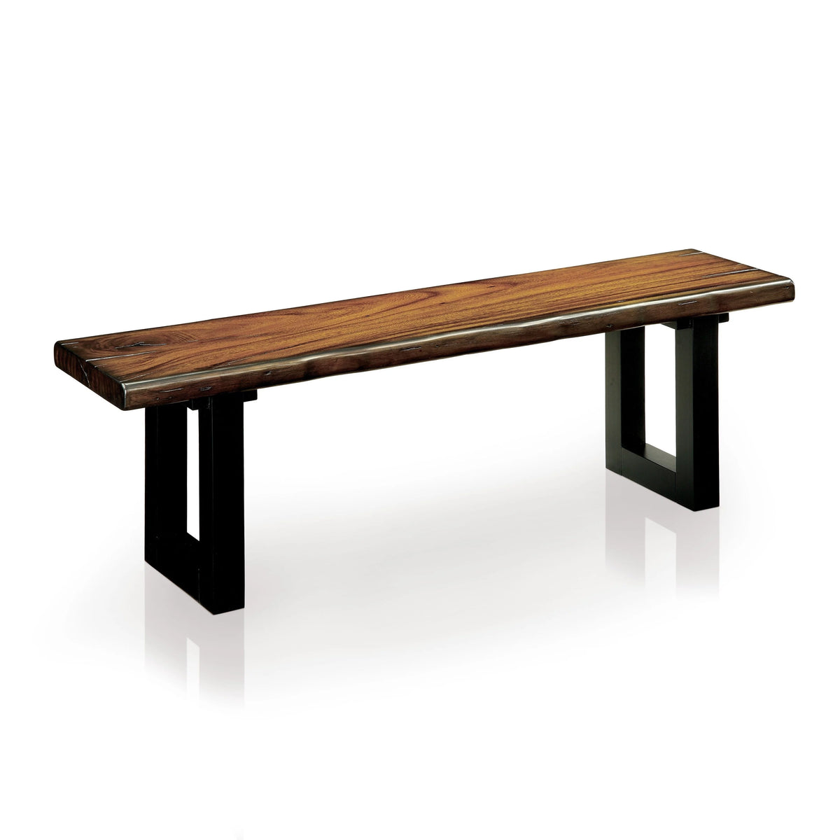 Rustic Oak Solid Wood Dining Bench Z977188