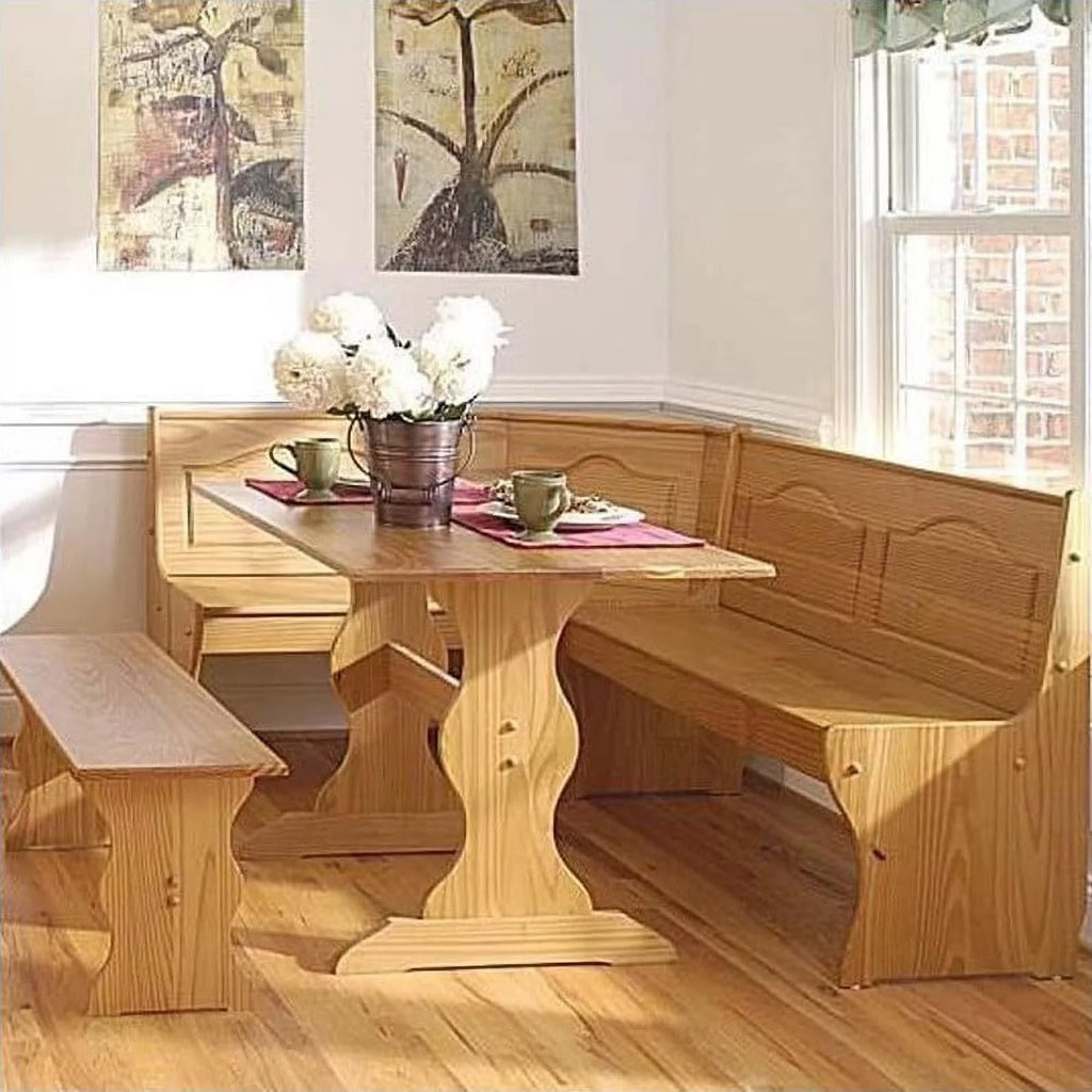 Kitchen Dining Nook Corner Bench in Natural X410793