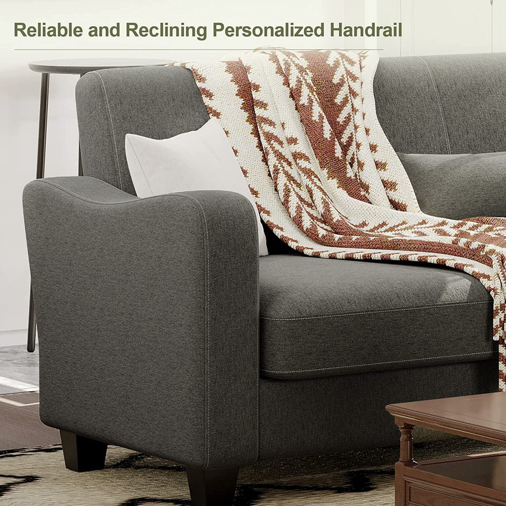 Bluish Grey Reversible L-Shaped Sectional Sofa E3922