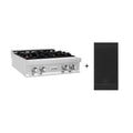 30" Gas Stovetop with 4 Brass Burners and Griddle S441