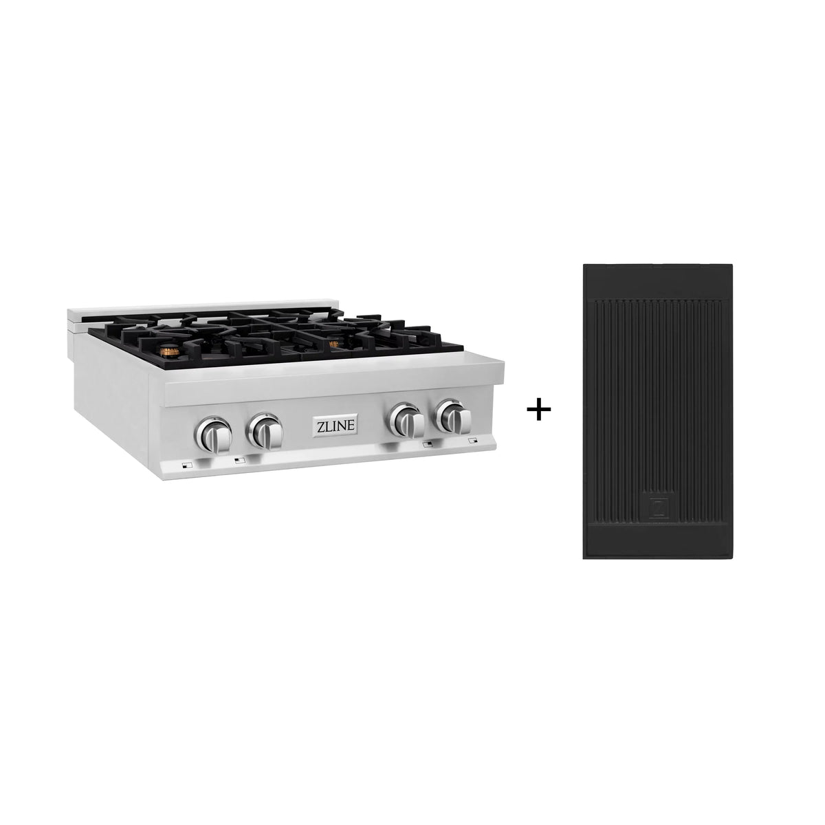 30" Gas Stovetop with 4 Brass Burners and Griddle S441