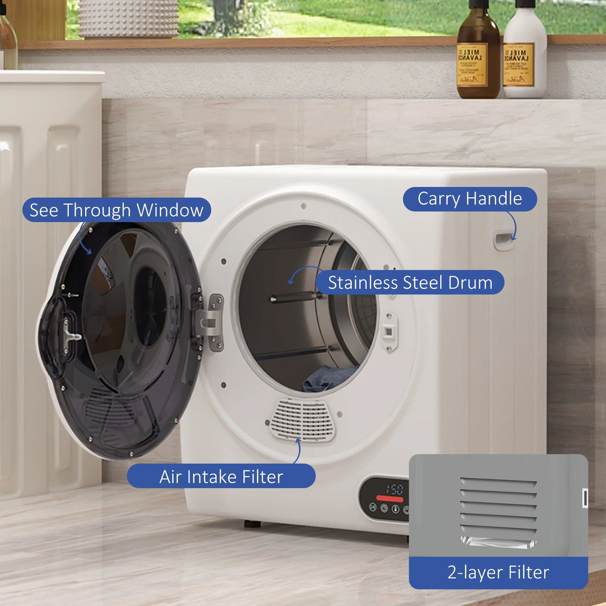 Portable 850W Laundry Dryer R365
