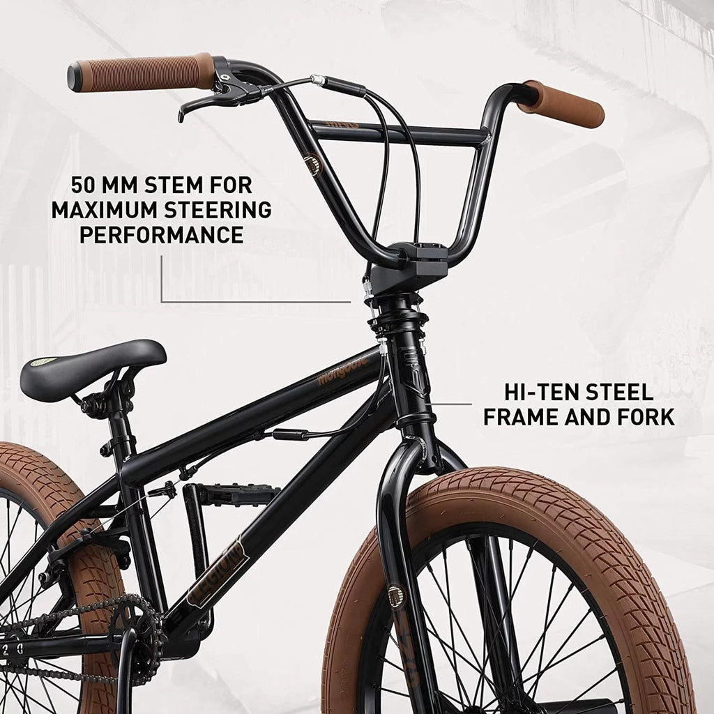 20-Inch Steel Frame Black BMX Bike I781