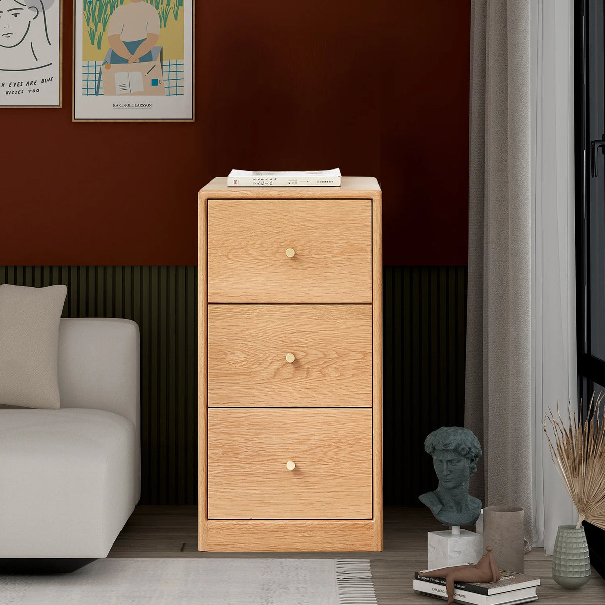 Wooden Storage Cabinet with 3 Drawers O9220