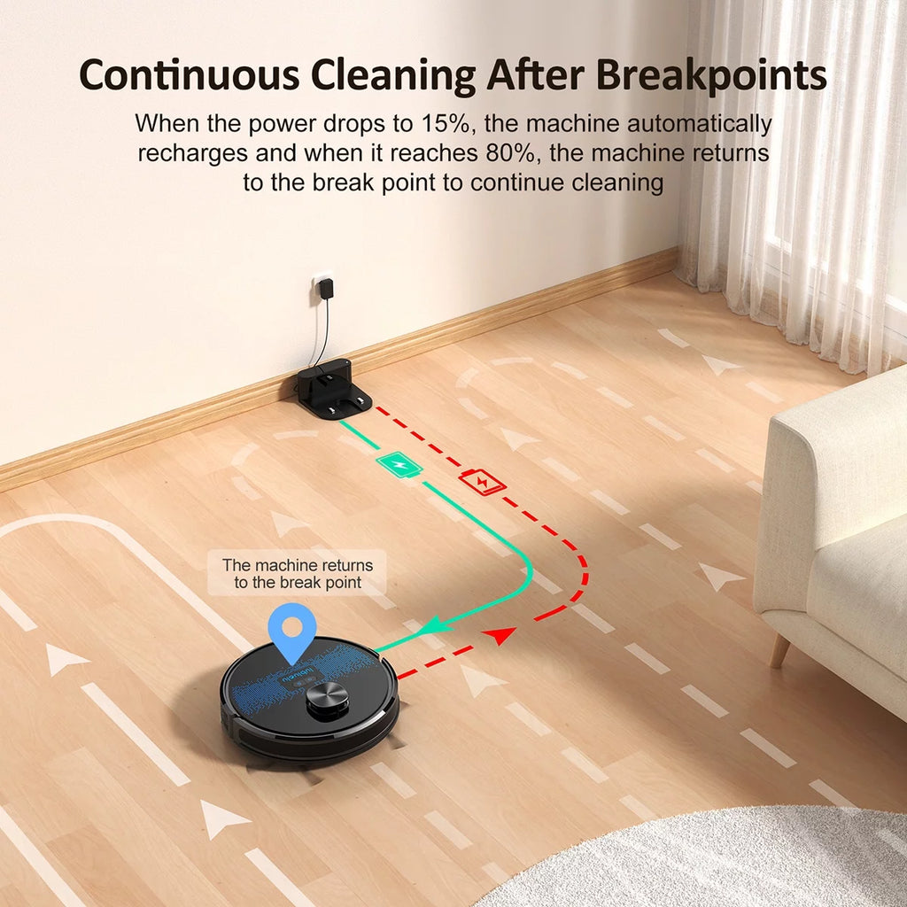 Robot Vacuum and Mop with 3000Pa Suction C3820