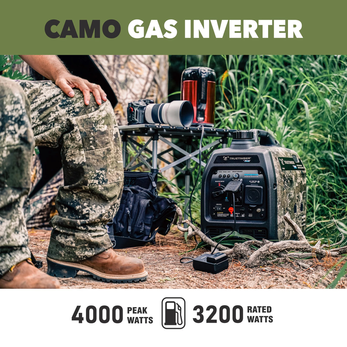 4000-Watt Gasoline Powered Inverter Generator Q9496