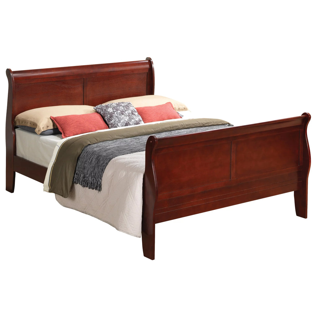 Cherry Full Size Sleigh Bed E740319