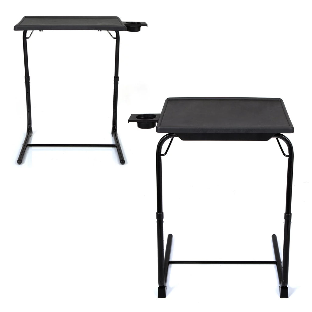 Set of 2 Portable Computer Table Black S195251