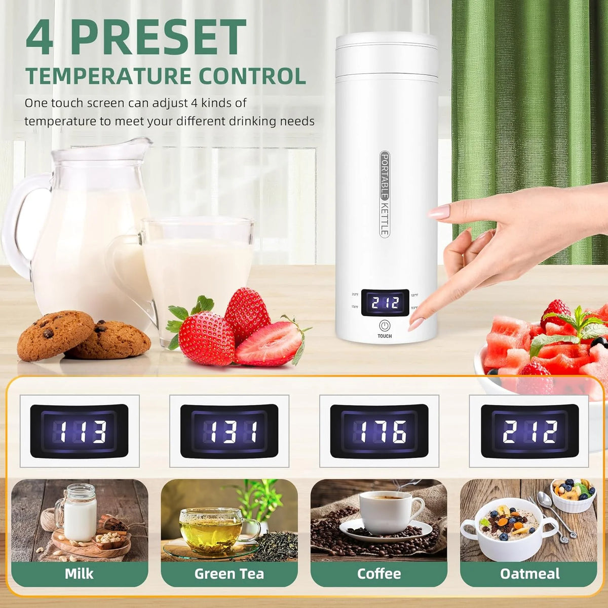 500ml Portable Electric Kettle Stainless Steel L827023