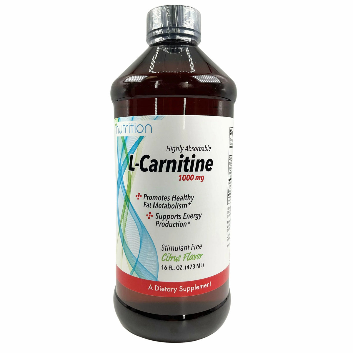 L-Carnitine 1000MG Vitamin B6 Citrus Flavor 16 Oz H432