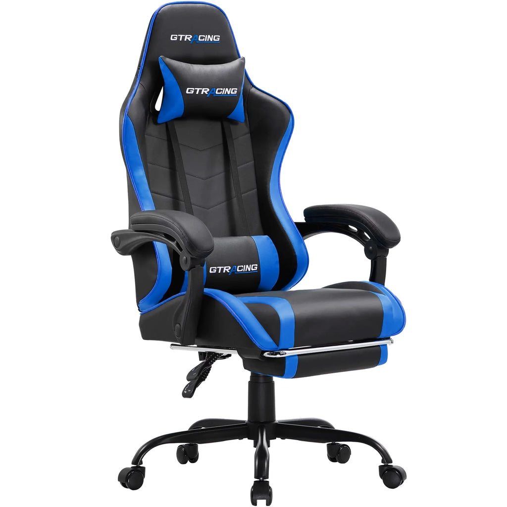 White Gaming Chair with Footrest N731380