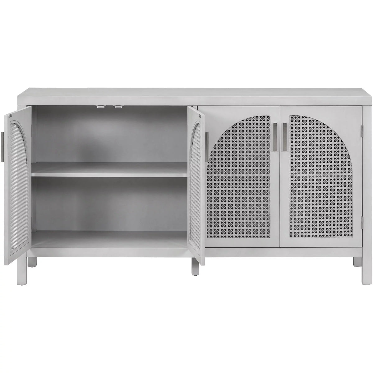 Gray 4 Rattan Door Buffet Sideboard G787