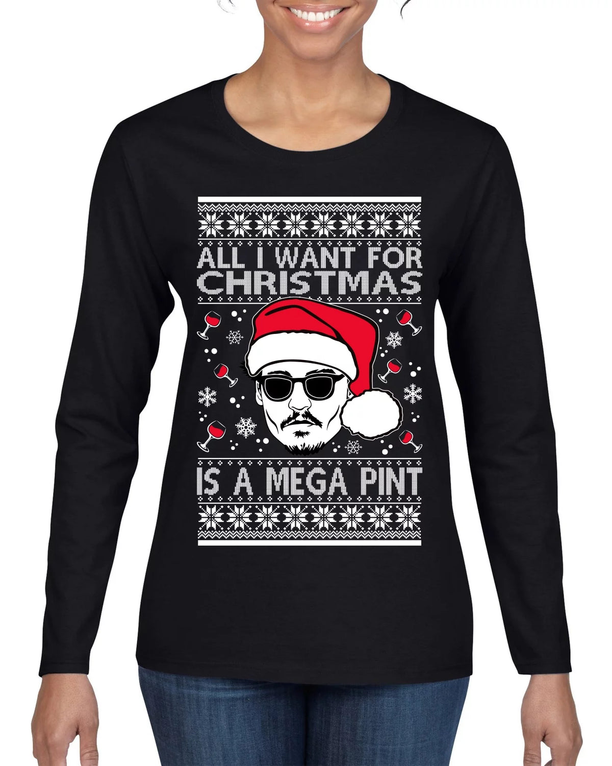 Black Long Sleeve Graphic Tee P67198