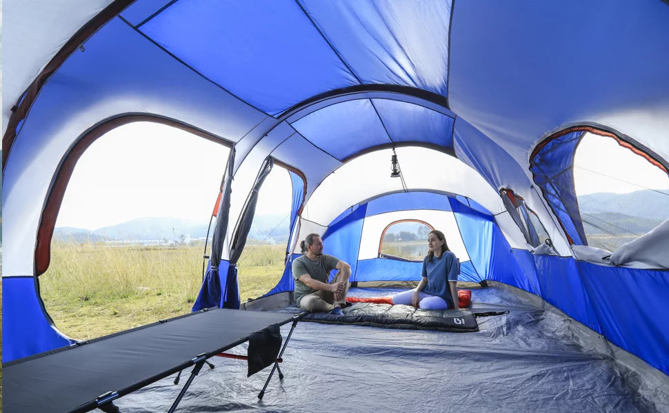 12 Person Waterproof 3 Room Camping Tent U805842