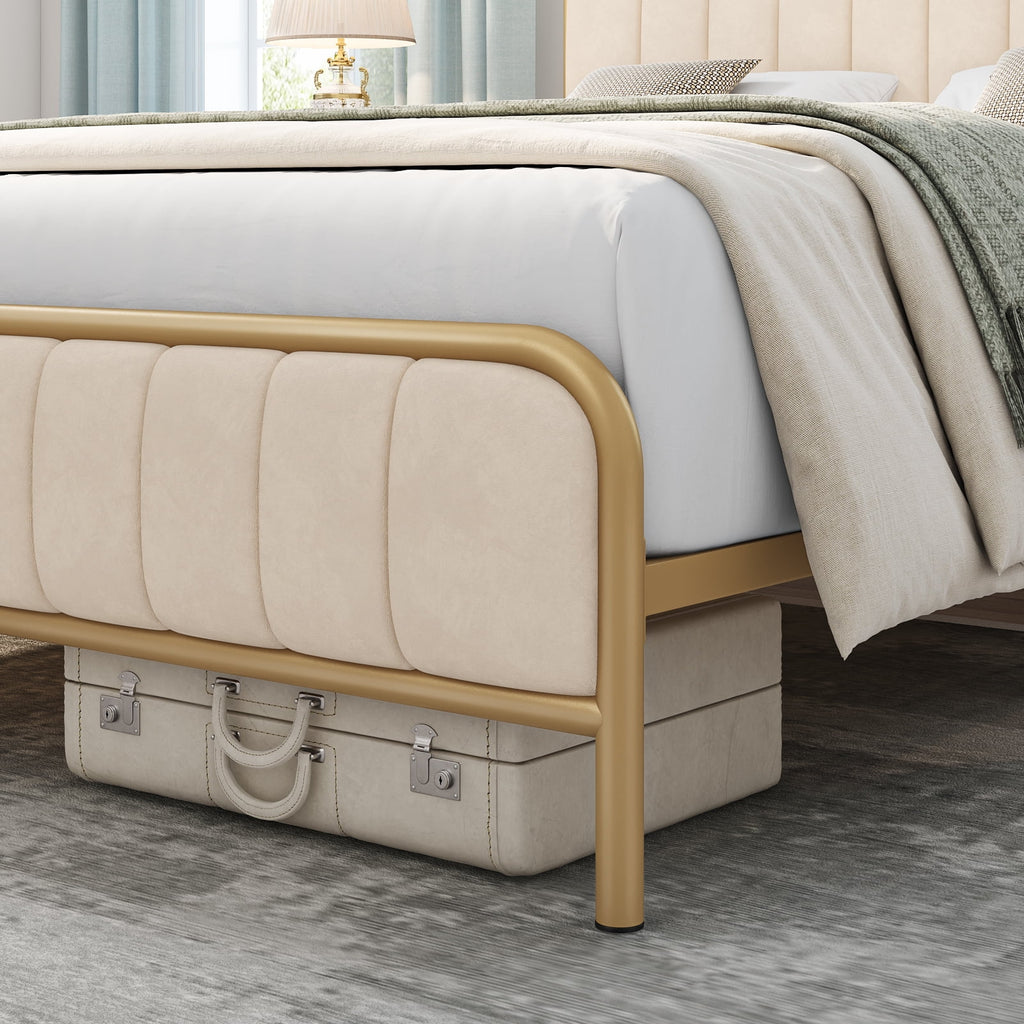 Queen Size Tufted Upholstered Bed Frame J217153
