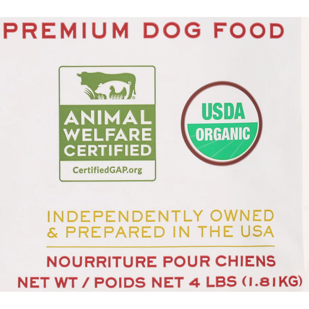 Organic Turkey & Liver Recipe Dry Dog Food, 4 lb bag U30789