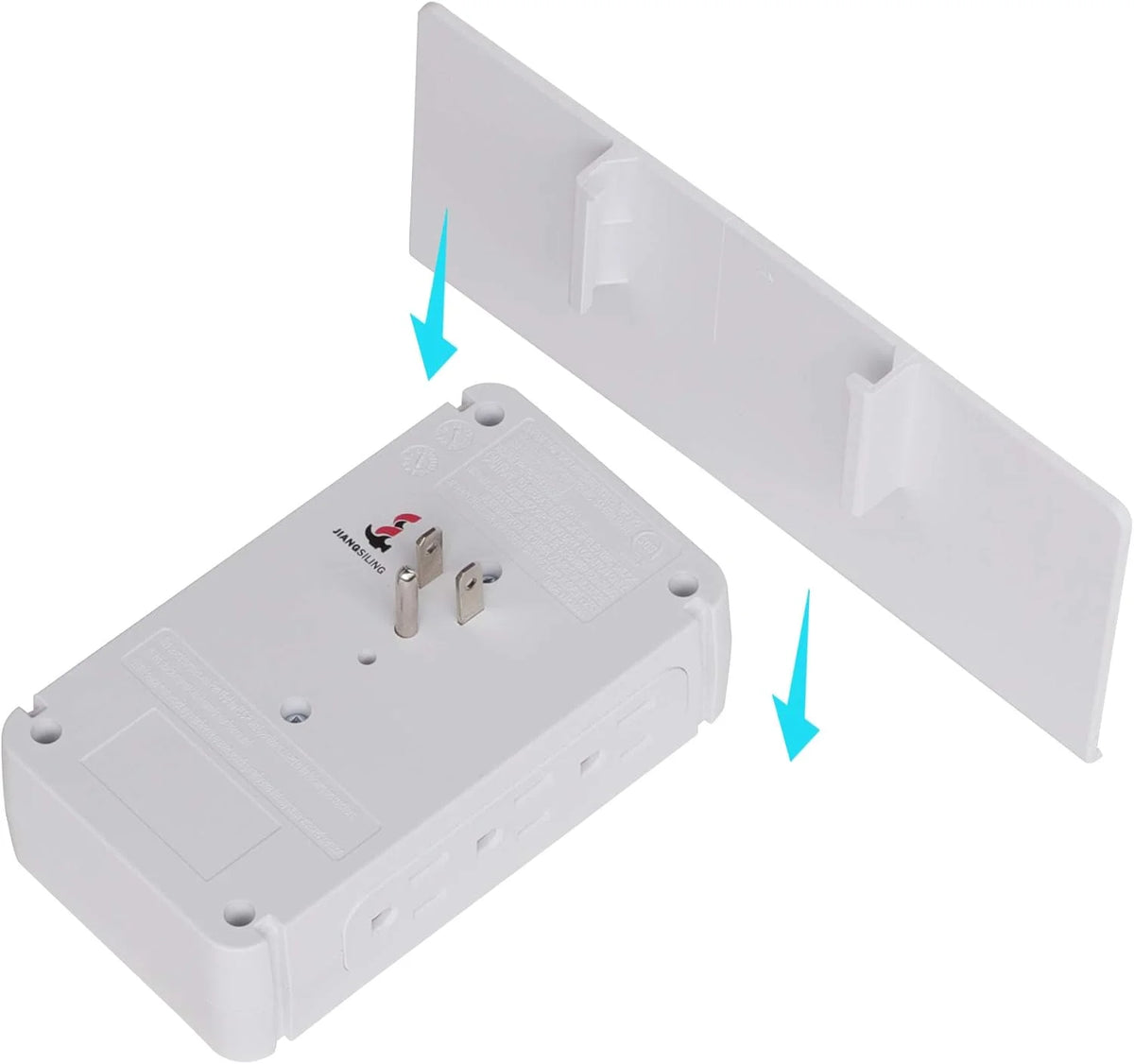 2 Pack Wall Outlet Extender with USB, 8 Outlet & 3 USB Surge Protector E553