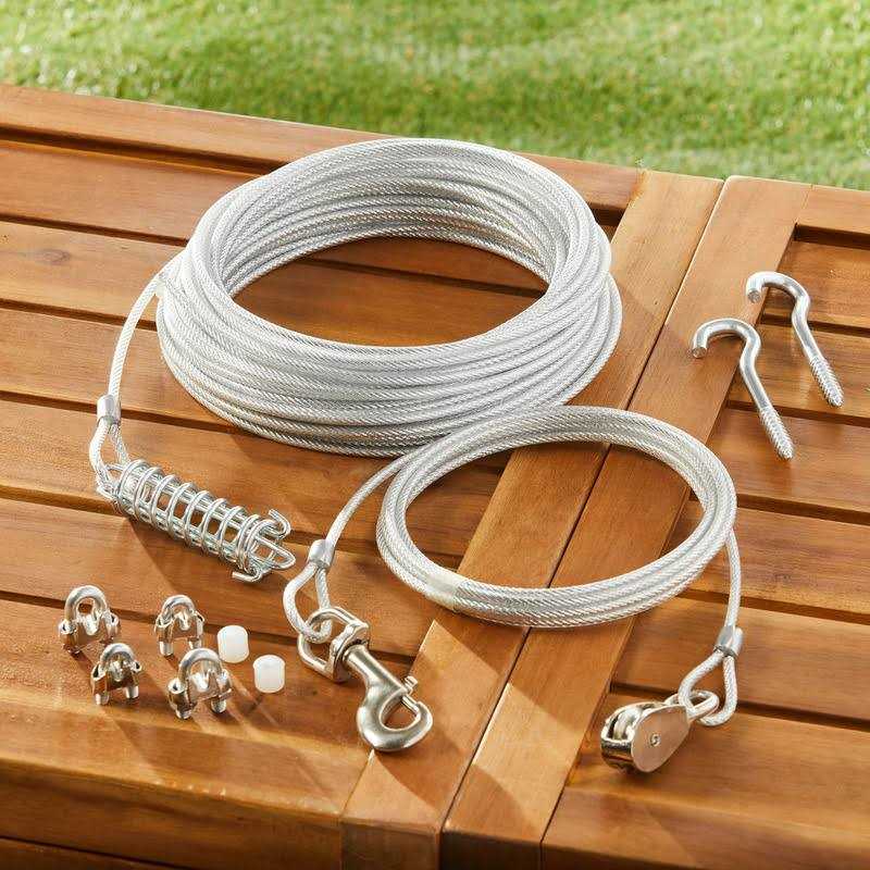Vinyl-Covered Trolley Cable Tie-Out for Dogs G6039