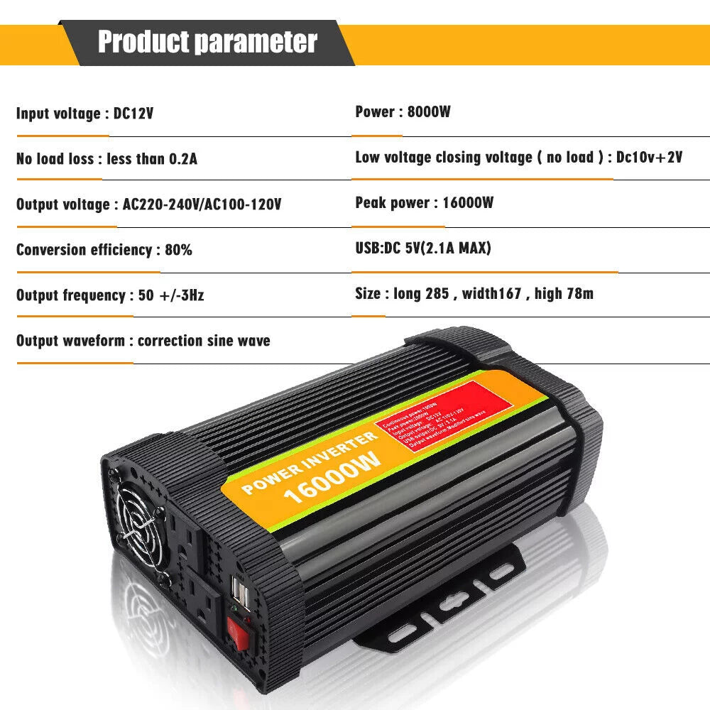 8000 Watts Pure Sine Wave Power Inverter C492