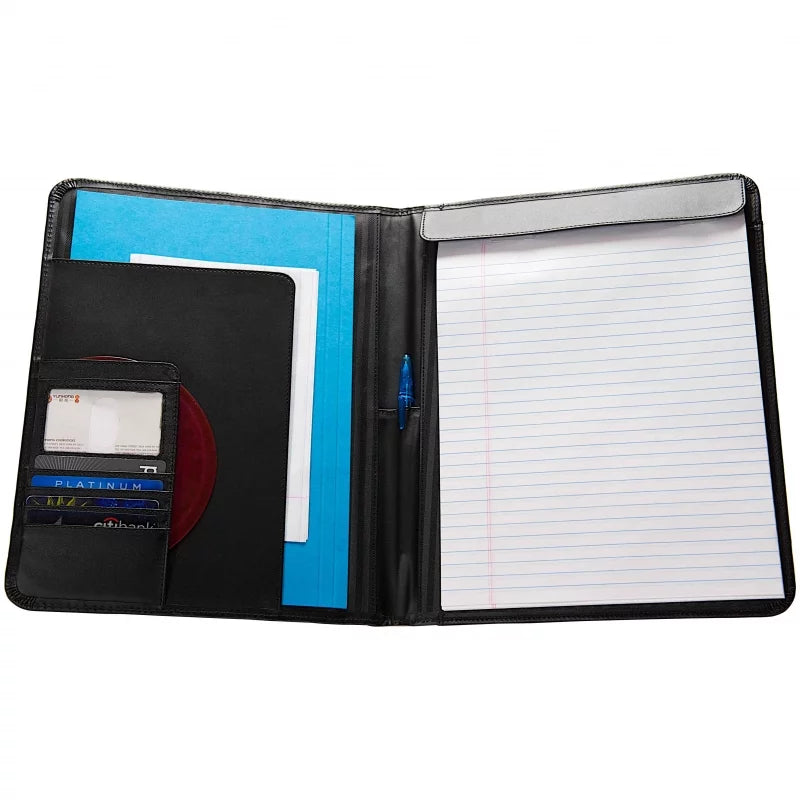 Black Leatherette Padfolio with Writing Pad G99711