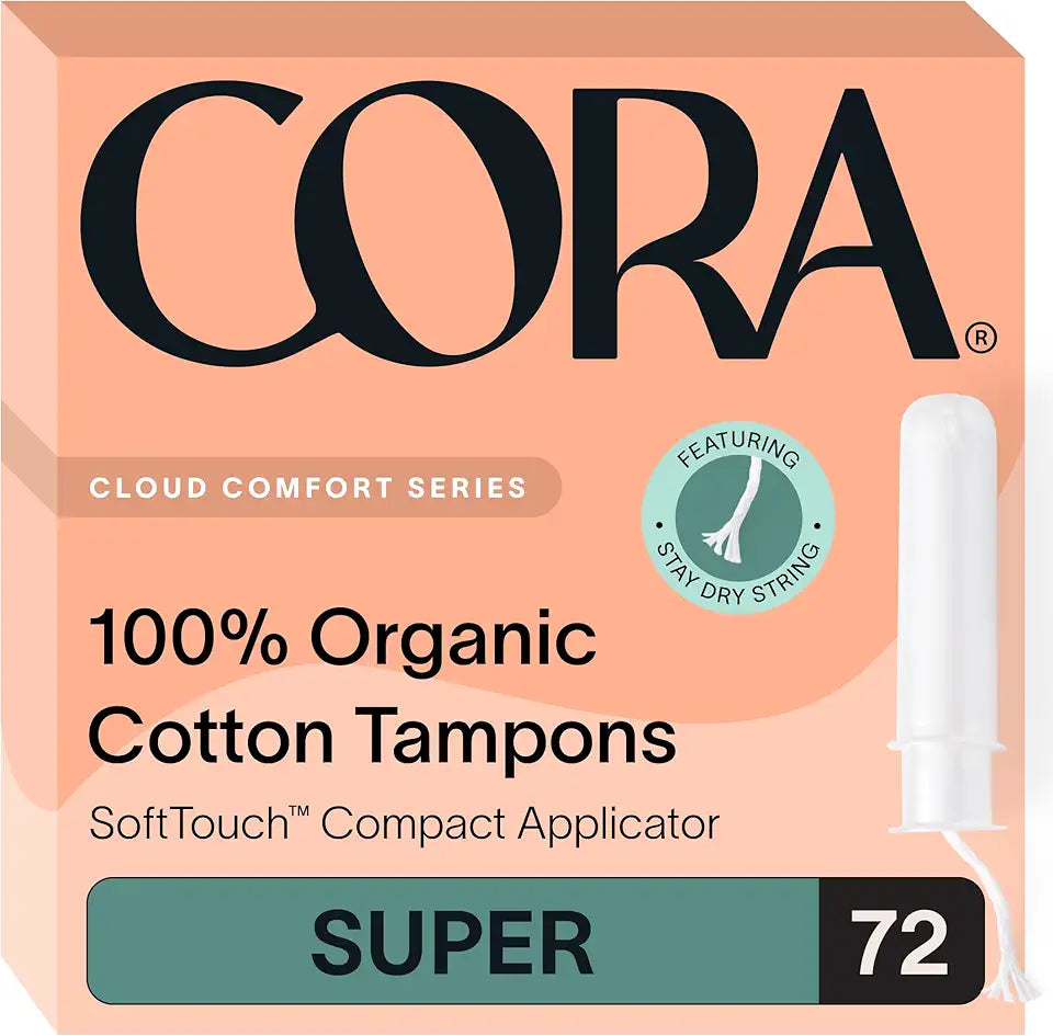 Organic Cotton Applicator Tampons Super Absorbency 72 T40671
