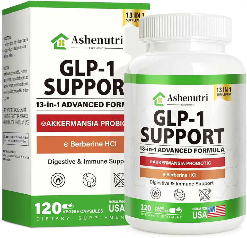 120 Capsules GLP-1 Supplement with Probiotic Berberine Apple Cider Vinegar F49973