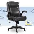 Gray Faux Leather Office Chair D1552