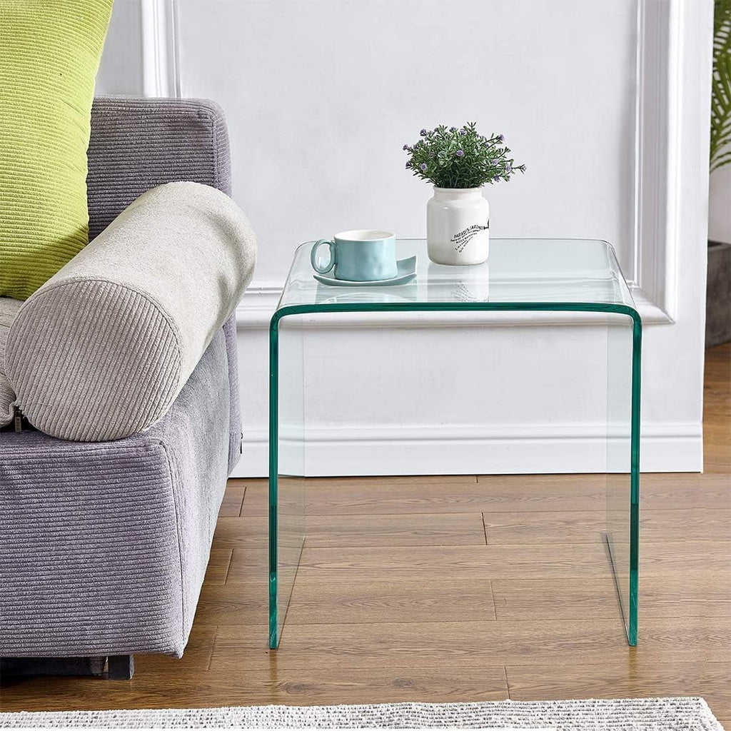 Glass End Side Table Nightstand Bedside Table Coffee Table I4601
